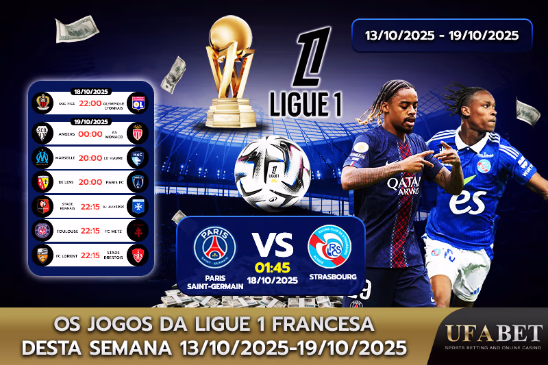 Quais jogos da Ligue 1 Francesa acontecerão esta semana?